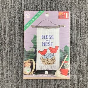 Designs for the Needle Bless This Nest Cross Stitch Mini Kit #2050 1996 3.5X5 in